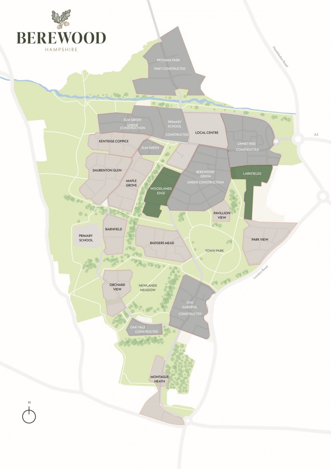 Larkfields & Woodlands Edge Phases Sold to Bloor Homes Berewood Hampshire